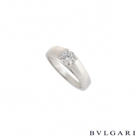 Bvlgari Round Brilliant Cut Diamond Marry Me Ring in Platinum 0.50ct E/VS1 AN852740